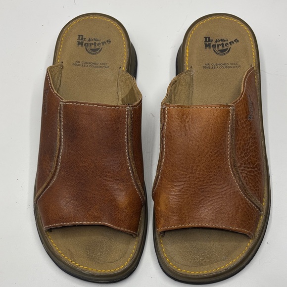 Vintage Dr. Martens Women’s Size 6 Brown Leather Sandals Made in England - Picture 1 of 11